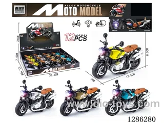 1:14 pull back alloy motorcycles 12PCS （W L/M）