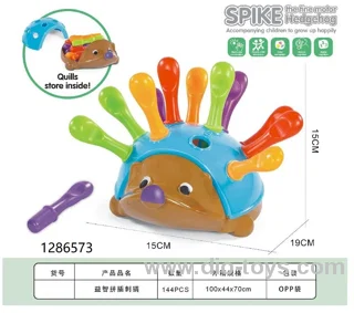 Spike the fine motor hedgehog toy in opp bag