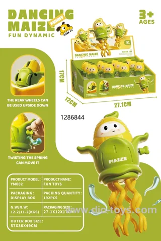 wind up dacning corn toy in display box
