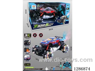 1:16 2.4G Dual-Remote 13ch RC Stunt Car W L/M/spray(GCC)included battery
