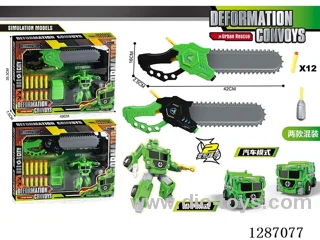 DIY Sanitation Truck Transformer Catapult Saw Set (2 mixed)