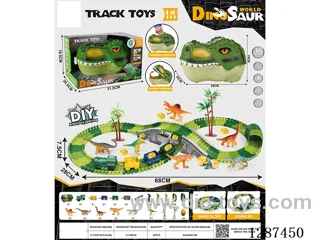 Dinosaur Track Storage Box + Electric Train, 150PCS (Cars not include batteries)