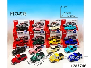 1:43 pull back alloy car 8 mixed