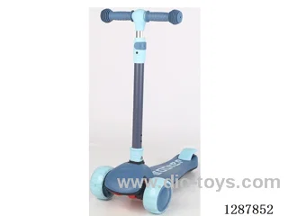 Scooter - Flashing Hummer Wheels, Soft Rubber Anti-Slip, Lights & Music, Folds in a Second, 4-Level Height Adjustment, Full-Cover Deck - Pink/Blue/Yellow/Green