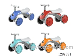 Free Wheel Bike - Lights + Music - Sky Blue/Light Blue/Orange/Red - Eco-Friendly PP