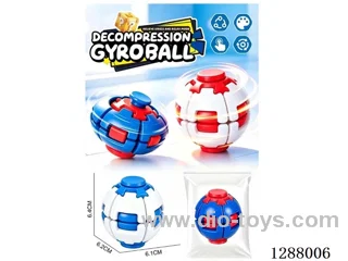 Injection-Molded Stress-Relief Gyro Ball (Spring Version)