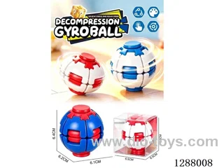 Injection-Molded Stress-Relief Gyro Ball (Spring Version)