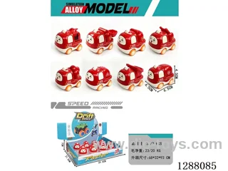 8PCS Pull-back Zinc Alloy Cartoon Engineering Vehicle Set