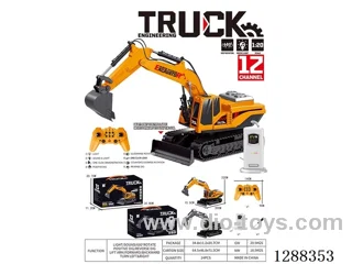 1:20 2.4G 12ch RC alloy excavator W L/M included battery 2 colors