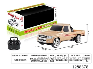 1:14 4ch RC car with light not included battery