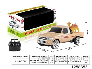 1:14 4ch RC car with light not includedbattery (with Camel)
