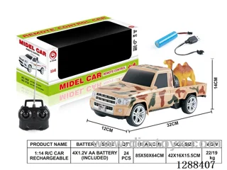 1:14 4ch RC car with light includedbattery (with Camel)