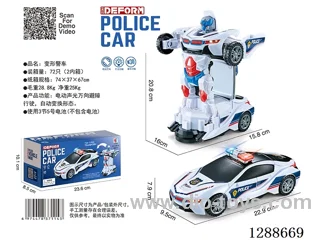 Universal Transformable Police Car W L/M (Fully Eco-Friendly) - Not Included Battery
