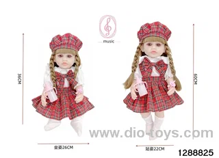 24-inch 60CM eco-friendly vinyl doll with IC /touch-sensitive sounding (feet are filled with cotton)