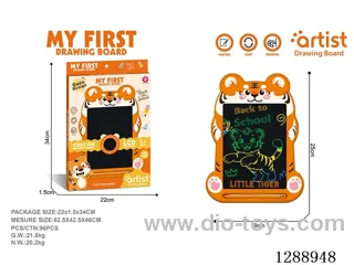 Tiger LCD Drawing Board, One-Button Clear, included battery (1 x 3V CR2025 button cell battery)