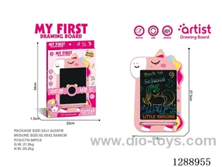 Pony LCD Drawing Board, One-Button Clear, included battery (1 x 3V CR2025 button cell battery)