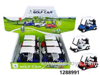Alloy Golf Car 6 pcs in window box