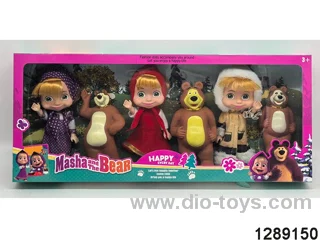 6 inch Solid 3 Sisters Martha Dolls with 3 Bears
