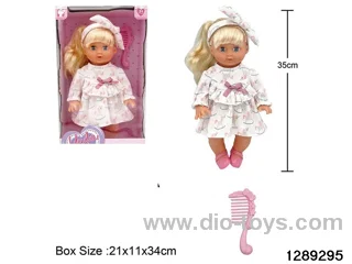 35cm girl doll with accessories in window box