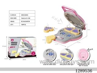 Waffle Maker Set (Lights and Sound Effects, Color-Changing; 3 AAA Batteries Not Included)