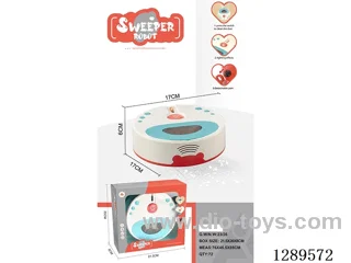 Robot Vacuum (lights, motorized, universal - 3 AA batteries not included; vacuuming function)