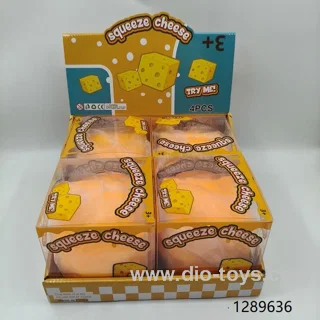 big cheese squeeze toys in display box