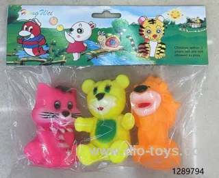 3pcs rubber toys