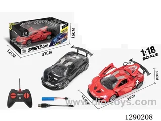 1:18 5ch rc car with light included battery