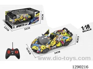 1:18 5ch rc car with light not included battery