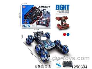 2.4G rc stunt car 2 colors included battery