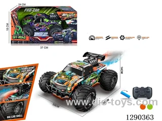 2.4G 4WD RC stunt car with spray included battery