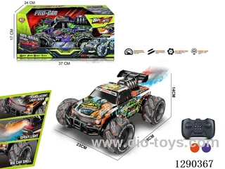 2.4G 4WD RC stunt car with spray included battery