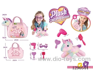 Plush Unicorn Makeup Tote Bag