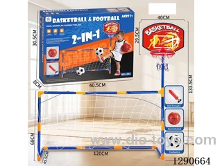Soccer Goal + Basketball Backboard 2-in-1
