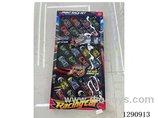 Metal Mechanical Pattern pull back Race Car Set (24 pcs)