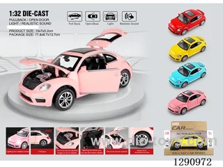 1:32 Beetle Die-Cast pull back Model W L/M included battery+ Base