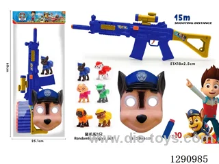 Paw Patrol Soft-bullet Gun + Figure + Mask