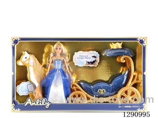 11.5-inch Solid-Body Doll Carriage (Brown Skin)