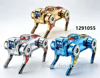 Wind up spinning robot dog in opp bag