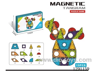 Geometric Magnetic Tiles, 19PCS