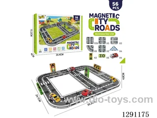 Magnetic Track and Road Pieces (56PCS)
