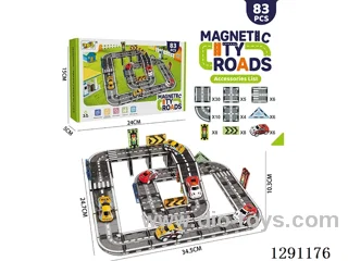 Magnetic Track and Road Pieces (83PCS)
