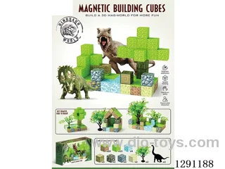 Dinosaur Magnetic Cubes, 52PCS