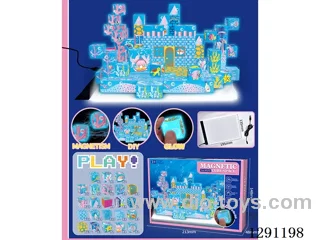 Glow-in-the-Dark Underwater World Magnetic Cubes with Light Board, 140PCS