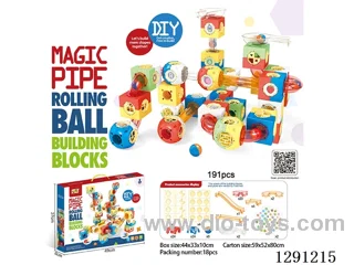 Square and Round Pipe Building Blocks 191PCS