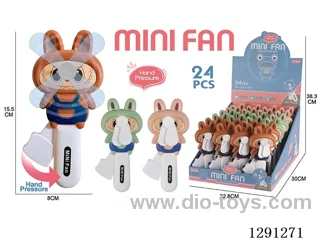Hand-Press Mini Fans, 24PCS 3 Colors