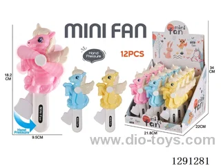 Small Hand-Press Fans, 12PCS, 3 colors