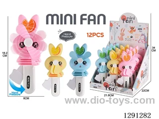 Small Hand-Press Fans, 12PCS, 3 colors