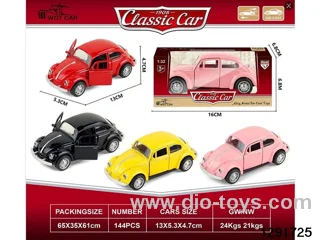 1:32 pull back metal car in window box