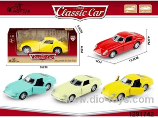1:32 pull back metal car in window box